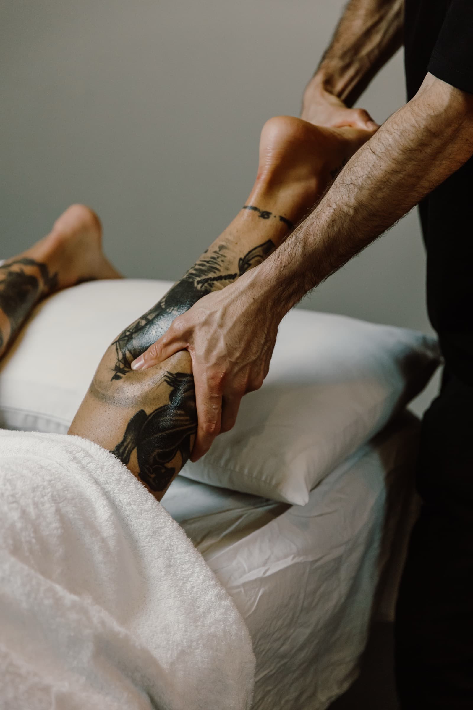Andres performing hands-on remedial massage